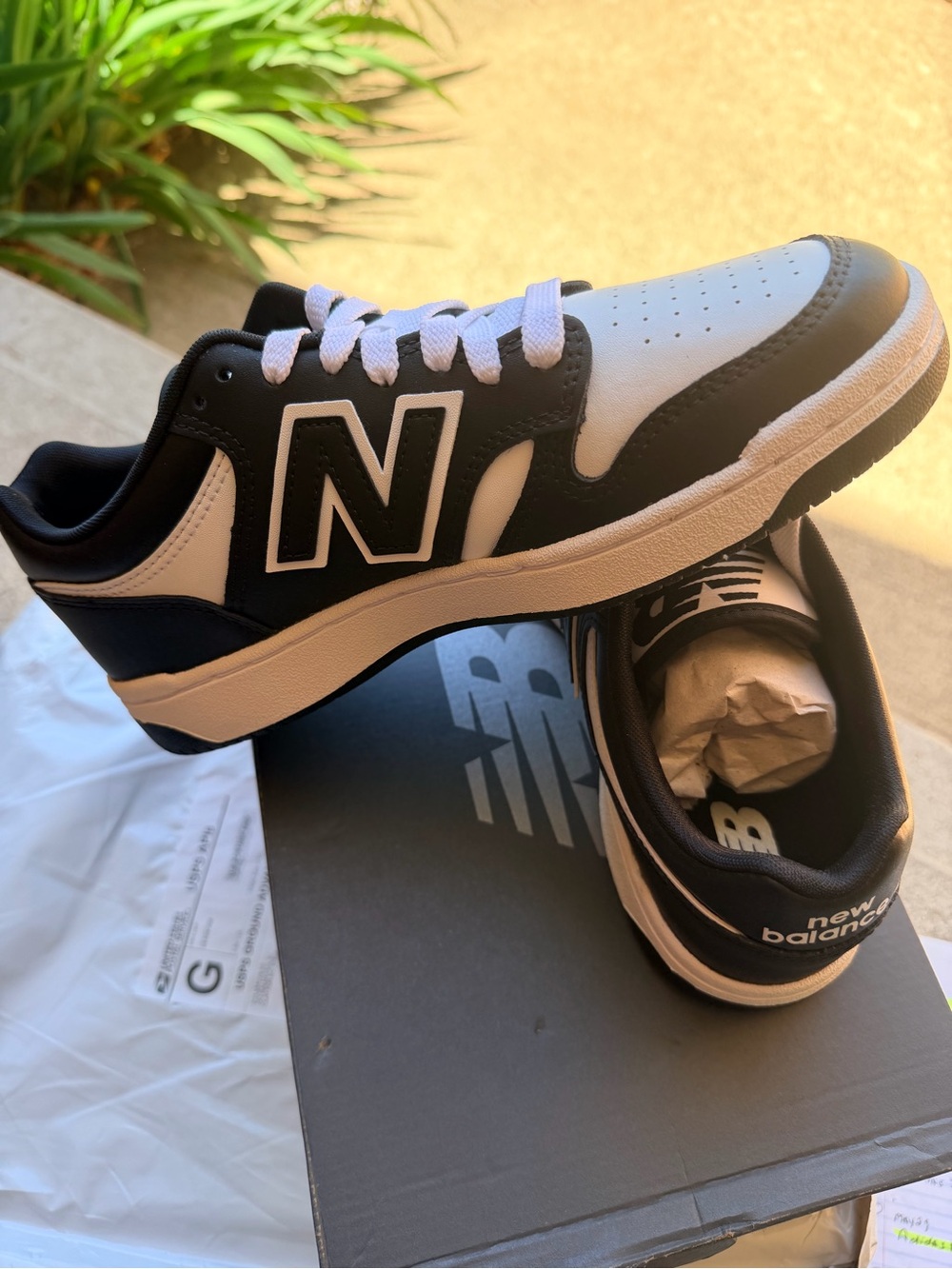 New Balance 480 Court Sneakers Unisex . Youth 6 Women’s 7.5 Brand New - Picture 2 of 6